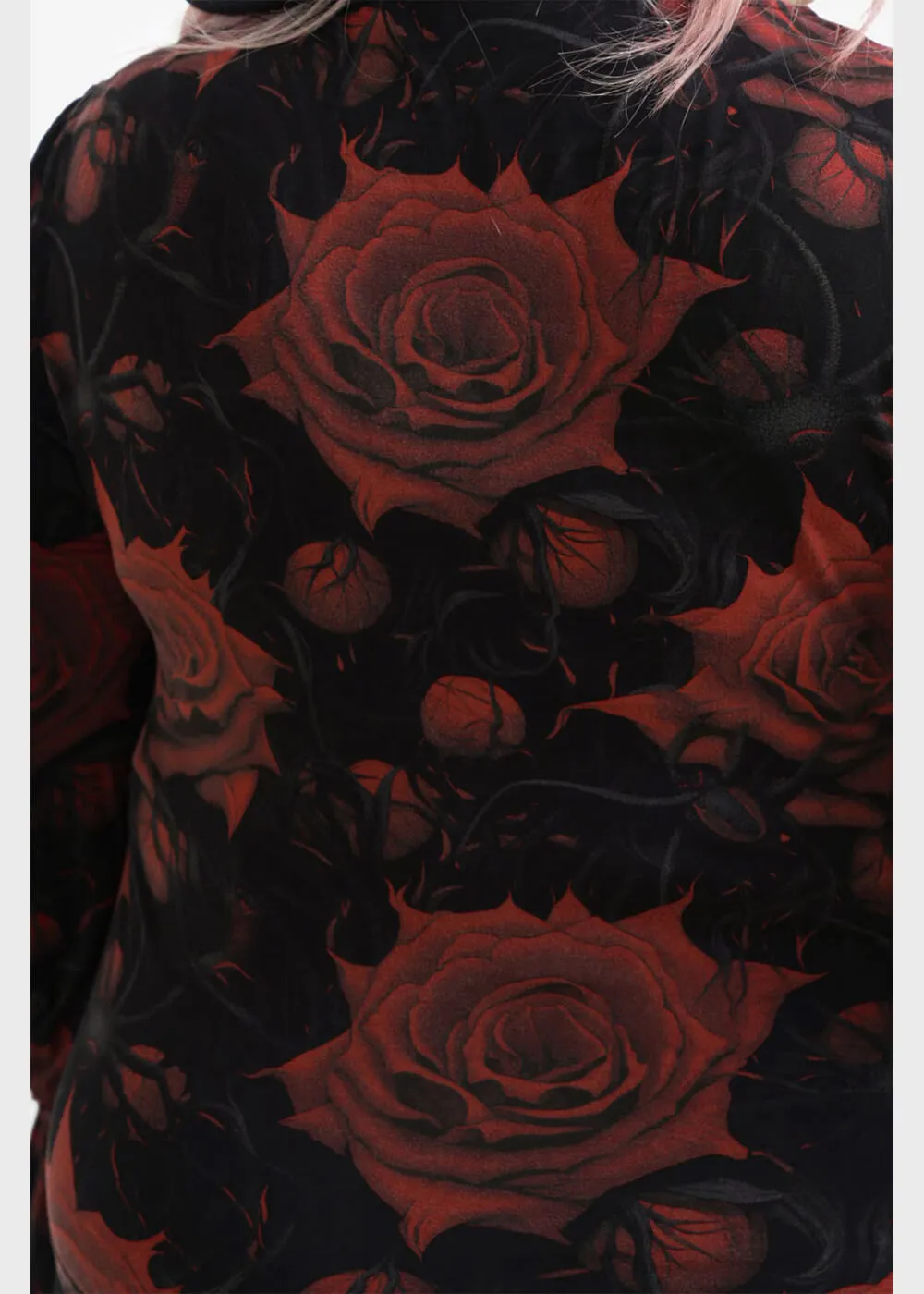 Killstar Blood Rose Top Black Red