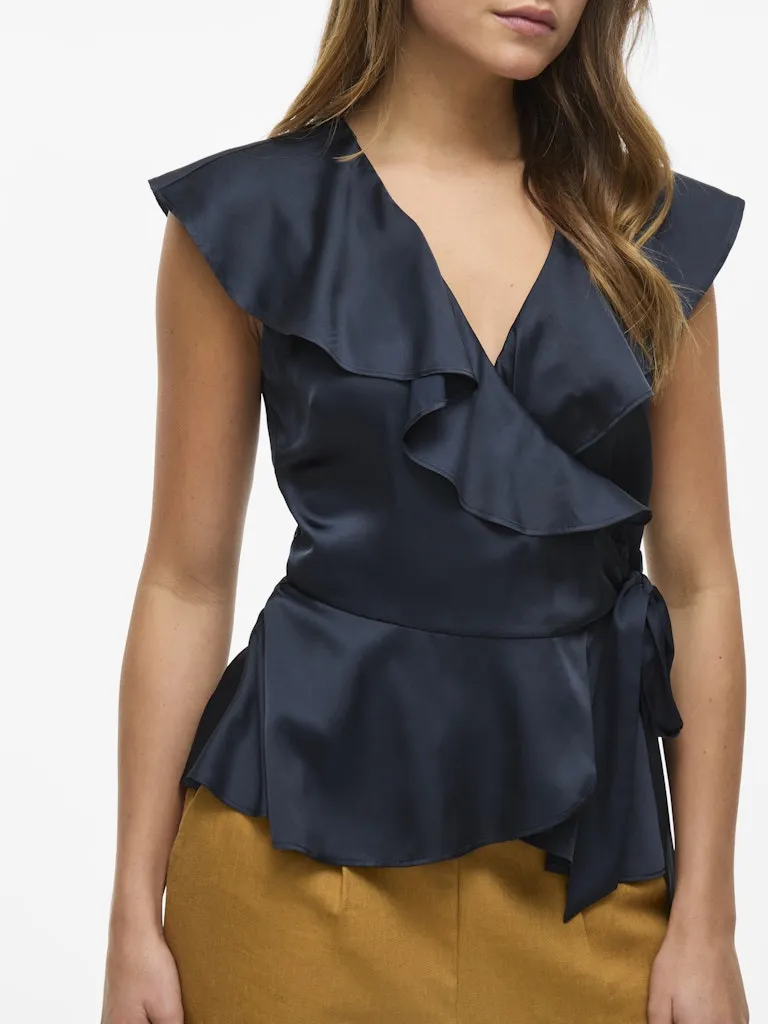 Kimmie Short Sleeve Top | Navy