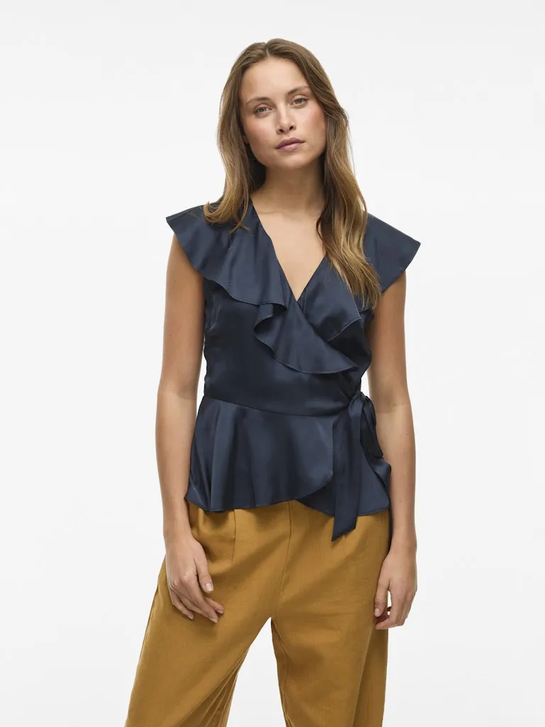 Kimmie Short Sleeve Top | Navy