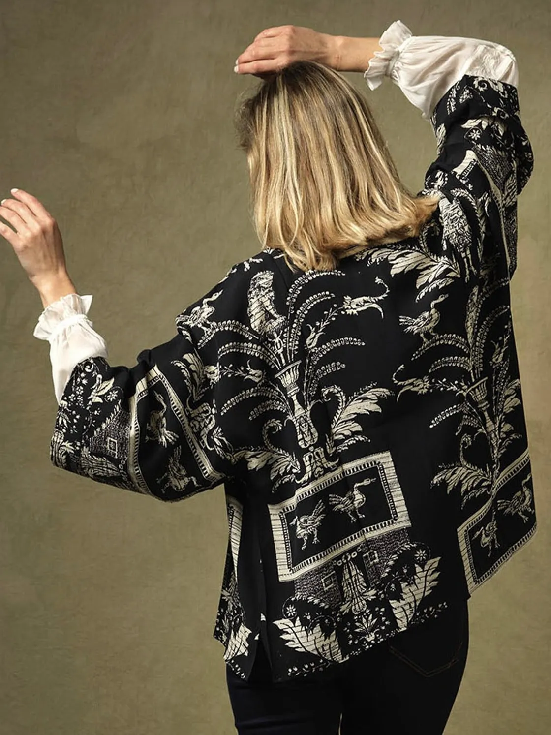 Kimono Jacket - Vintage Damask