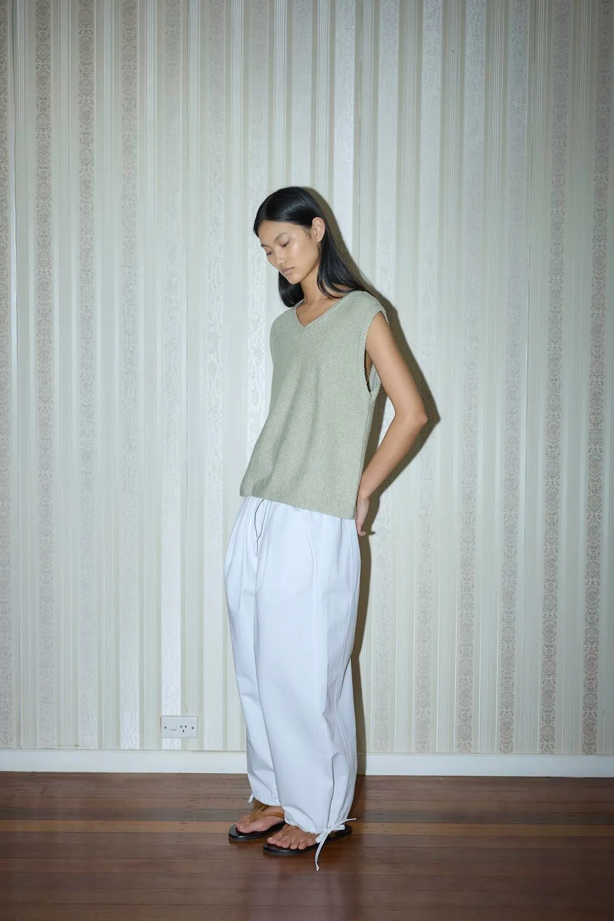 Knit Vest - Powered Sage