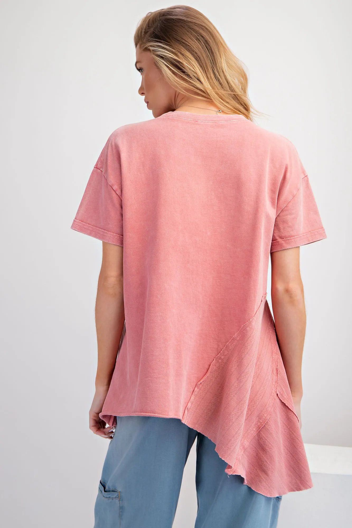 Lace inset Peplum Top