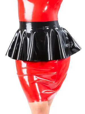 Latex Peplum Overskirt