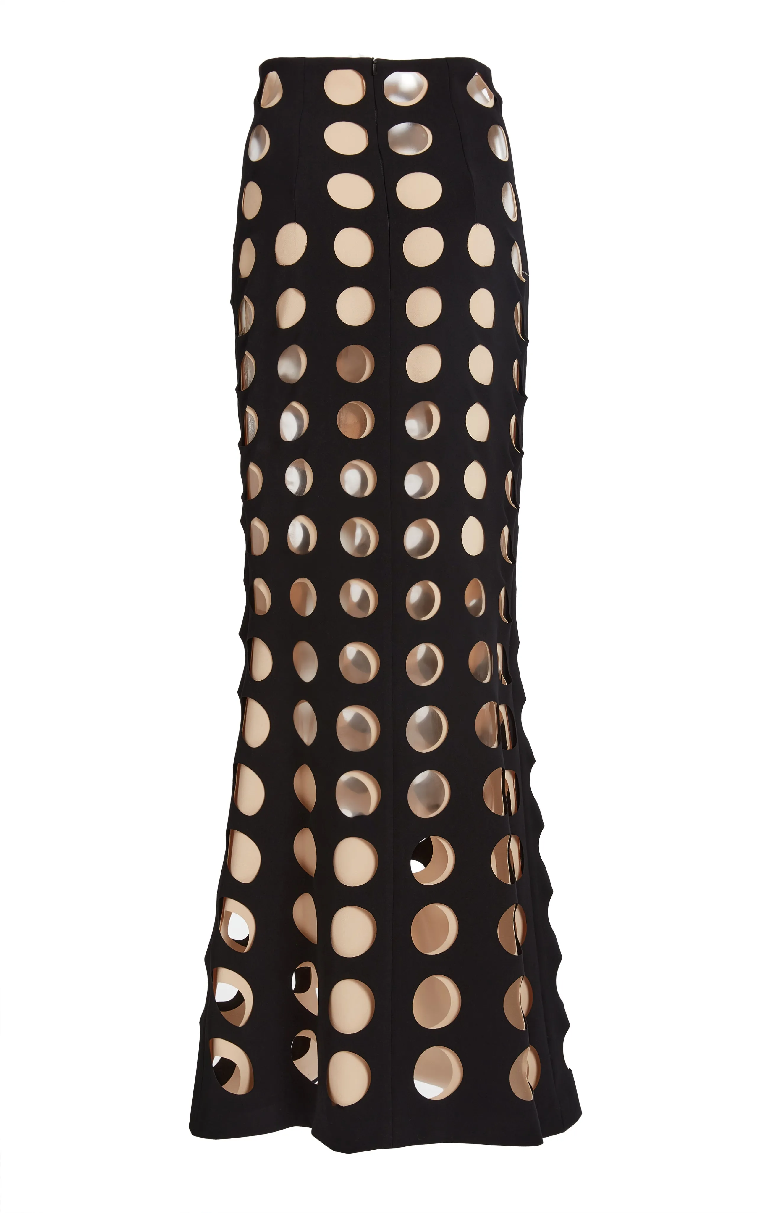 Layered Hole Skirt Black Nude