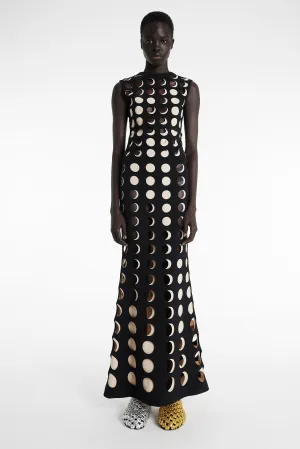 Layered Hole Skirt Black Nude