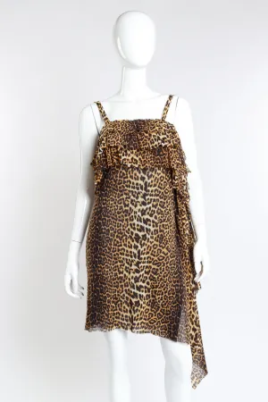 Leopard Print Ruffle Dress