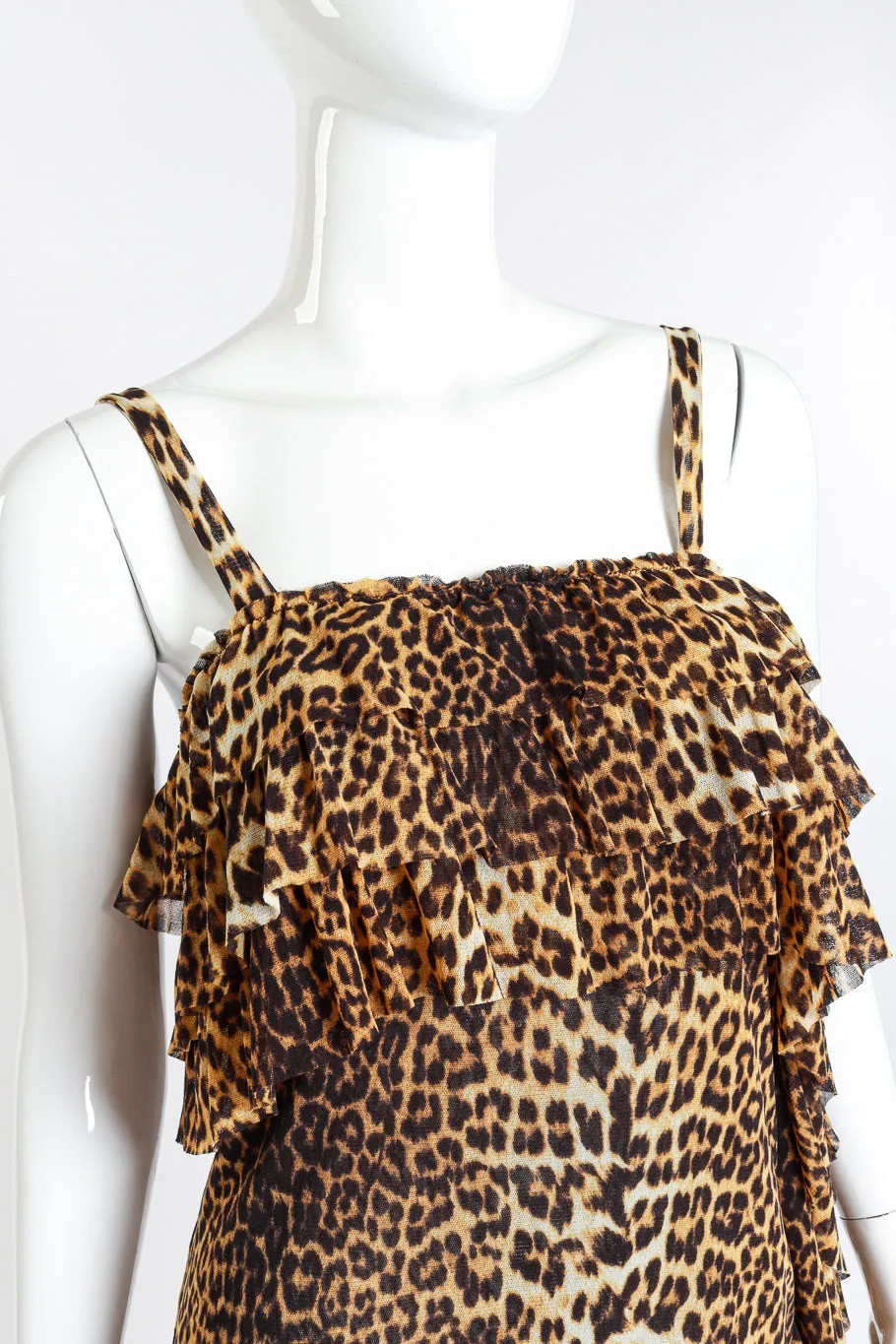 Leopard Print Ruffle Dress