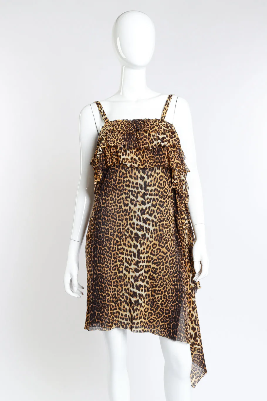 Leopard Print Ruffle Dress