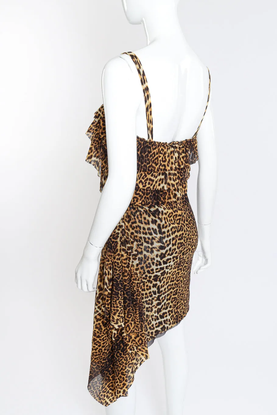 Leopard Print Ruffle Dress