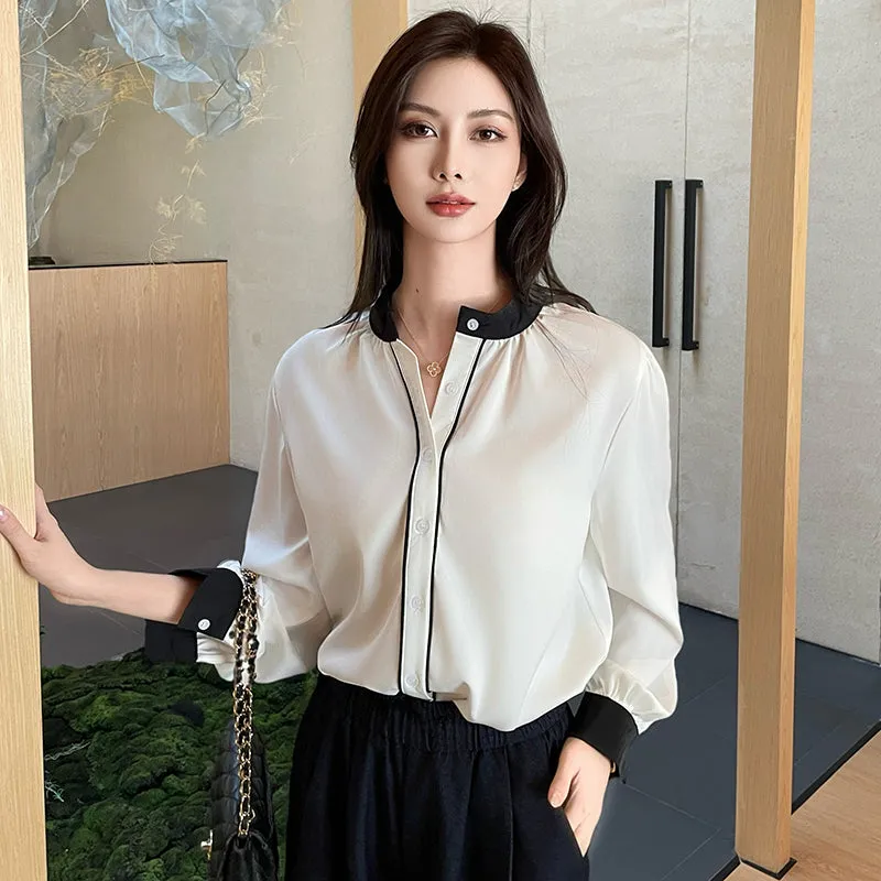 Lightweight and Wrinkle-Resistant Chiffon Blouse for Women