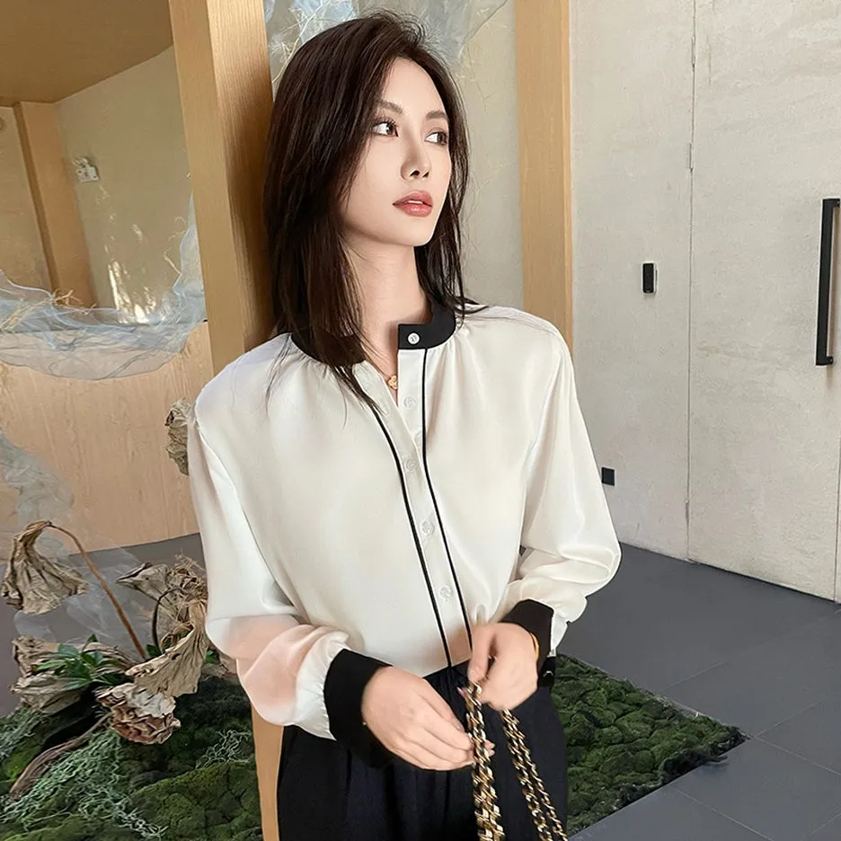 Lightweight and Wrinkle-Resistant Chiffon Blouse for Women