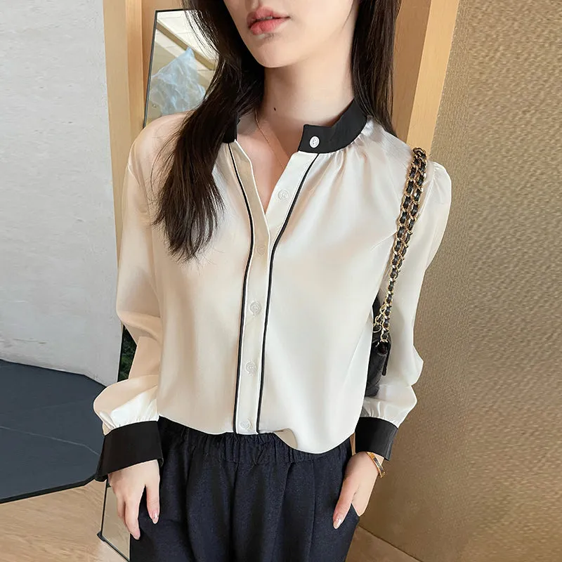 Lightweight and Wrinkle-Resistant Chiffon Blouse for Women