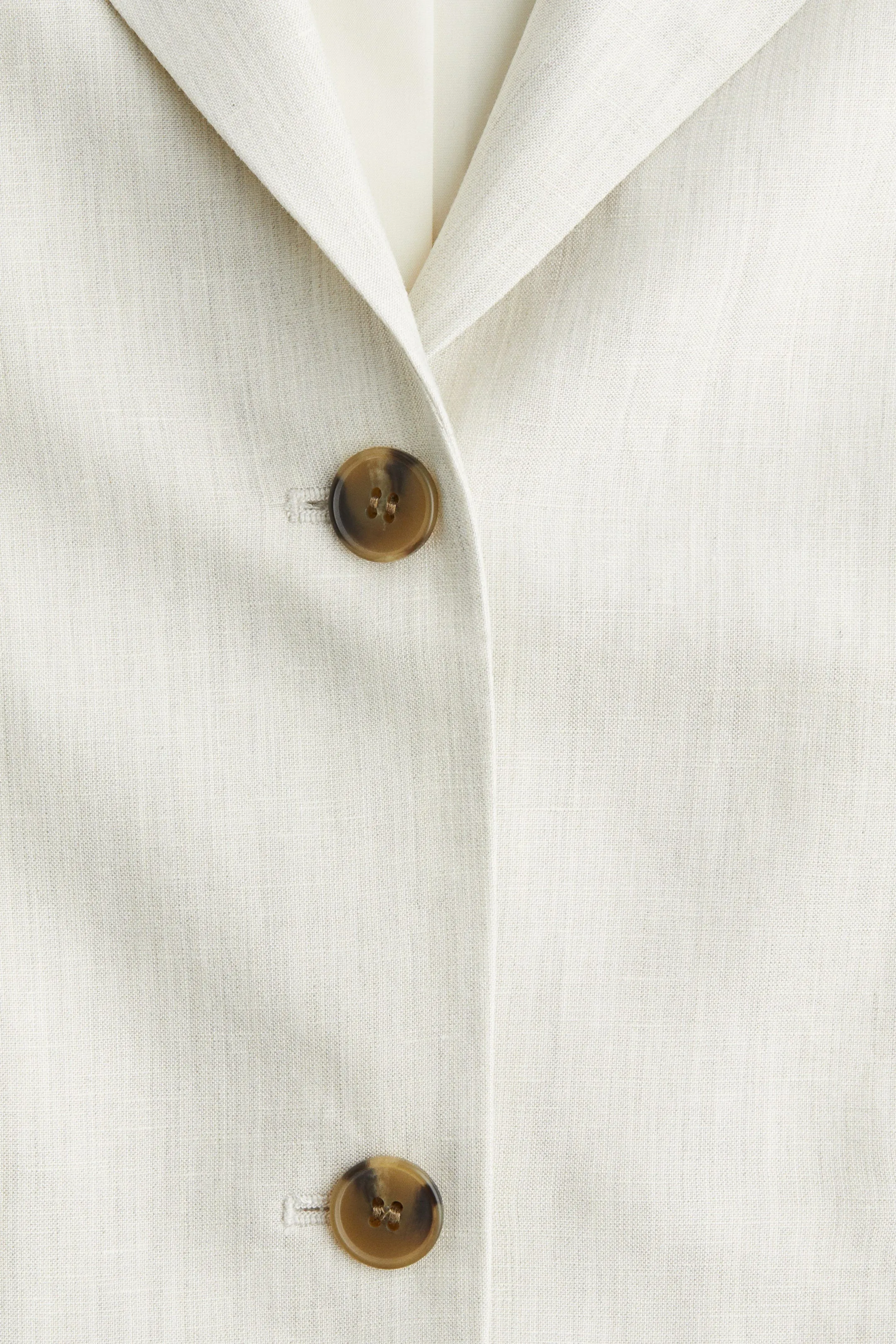 Linen-blend blazer
