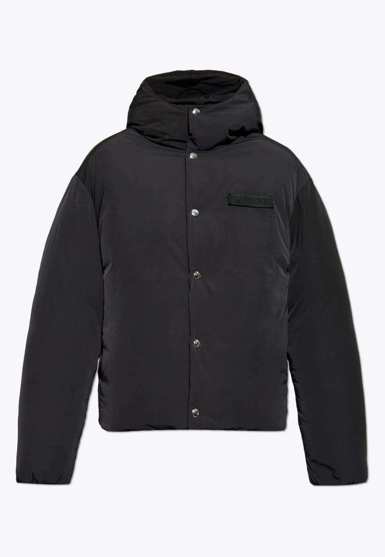 Logo Patch Hooded Puffer Jacket