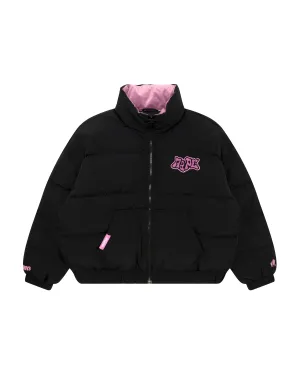 Logo zip-up puffer jacket
