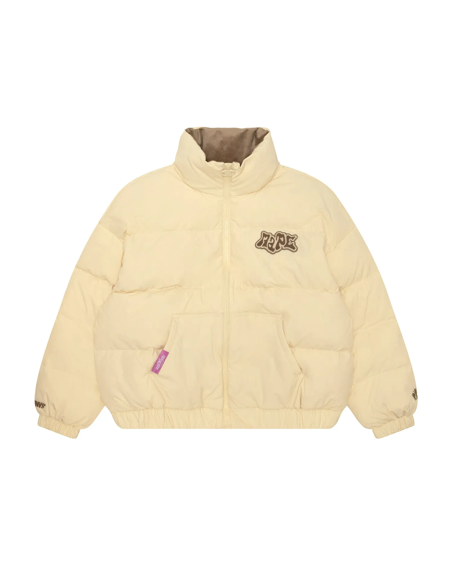 Logo zip-up puffer jacket