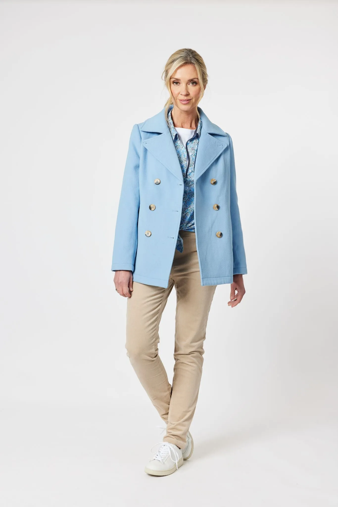 London Melton Coat - Powder