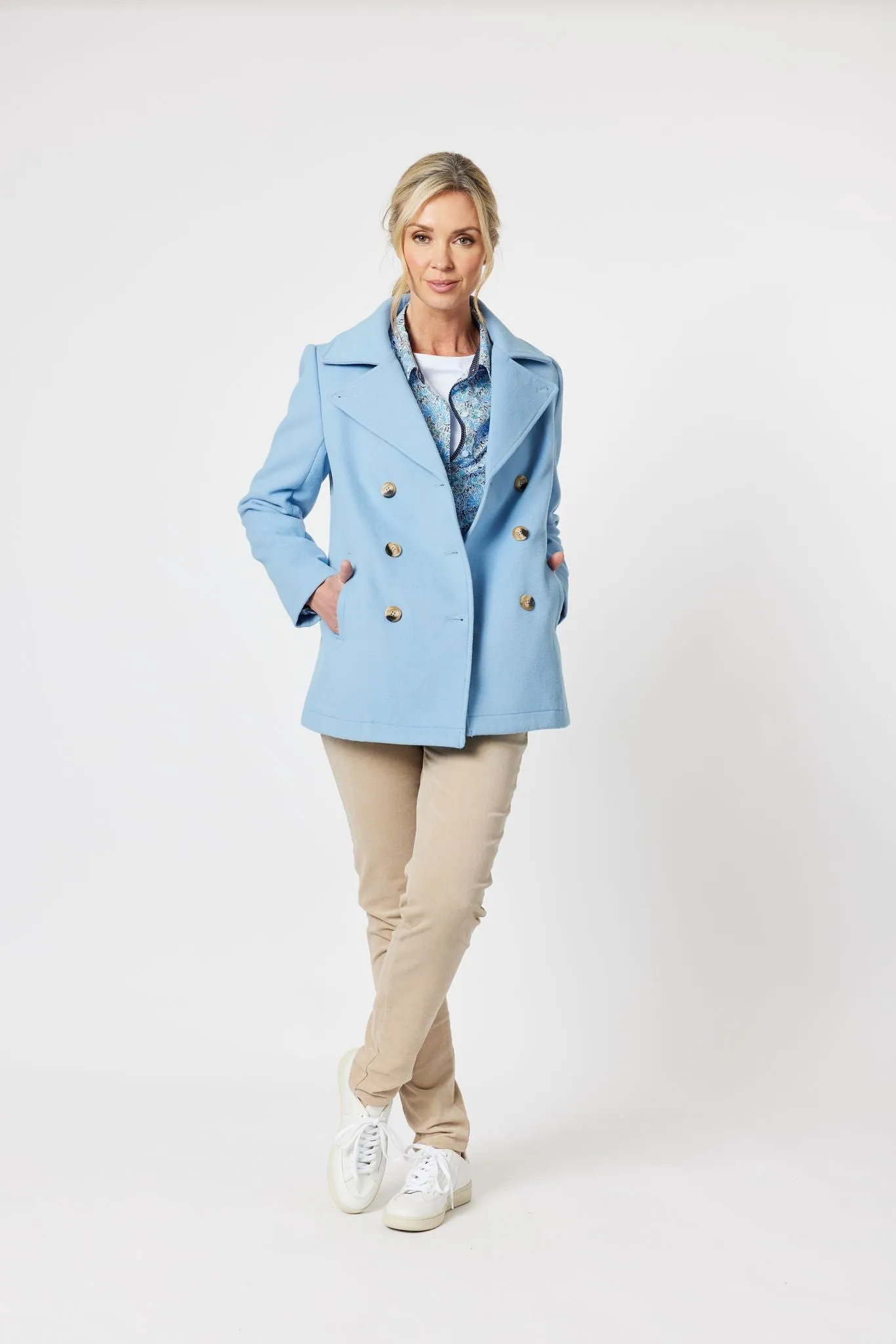 London Melton Coat - Powder