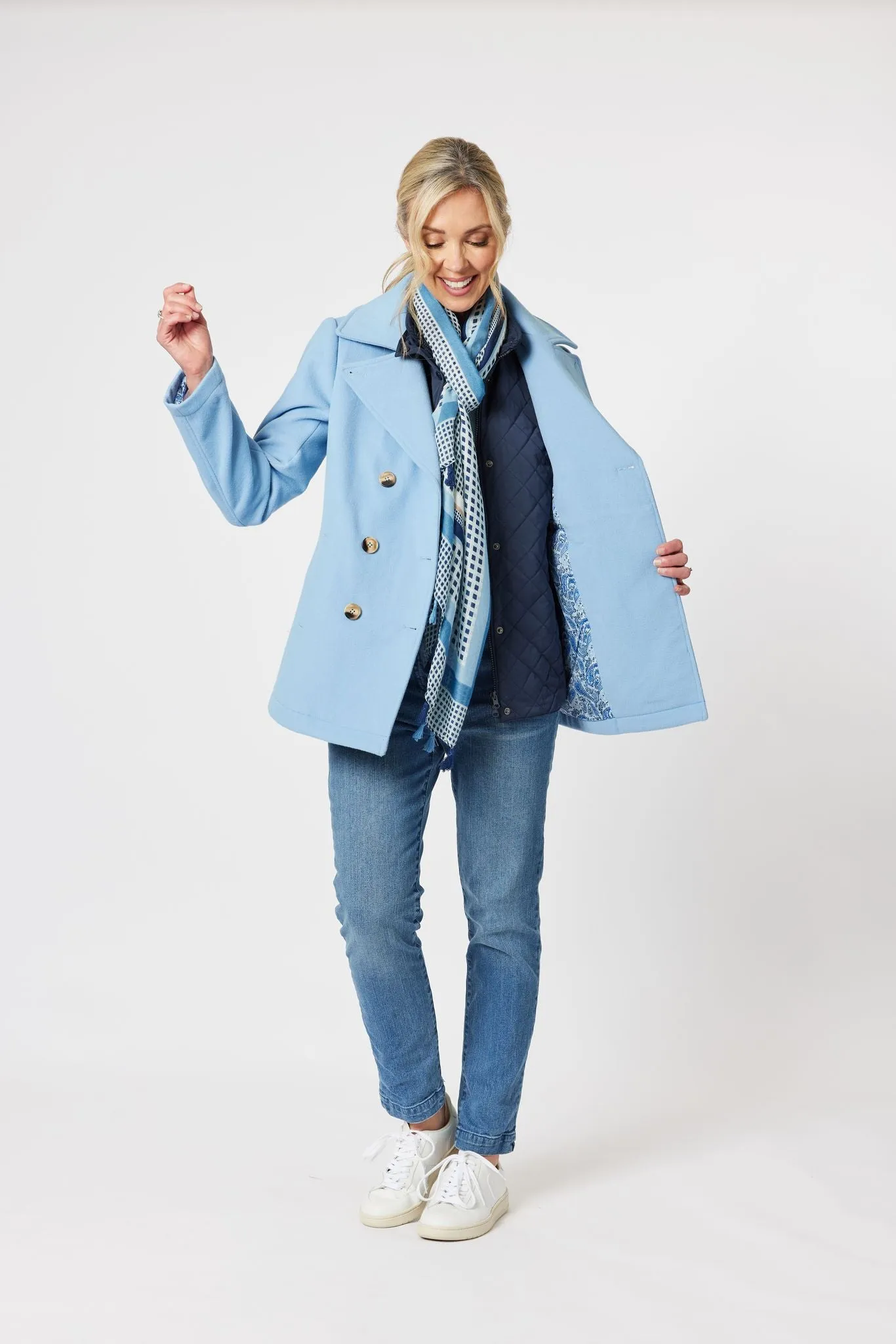London Melton Coat - Powder
