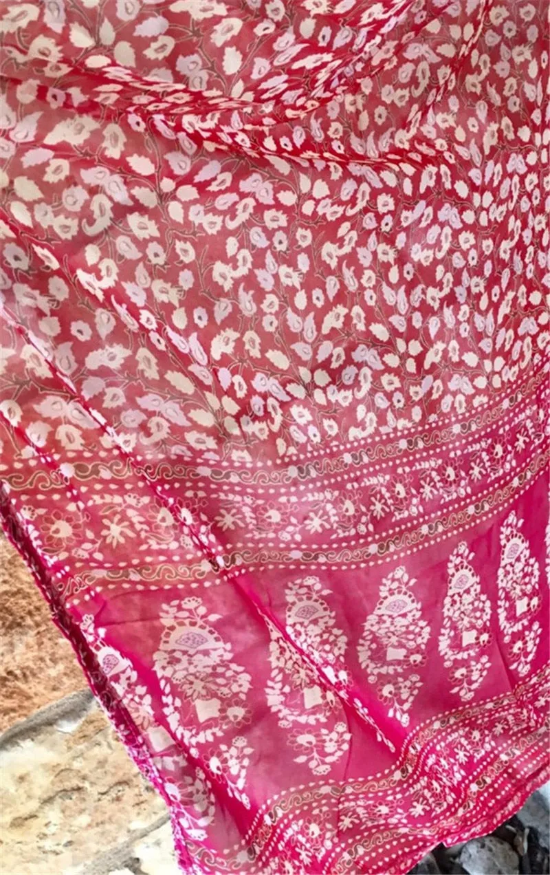 Long Boho Vintage Beach Kimono