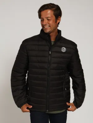Long Sleeve Puffer Jacket - Black
