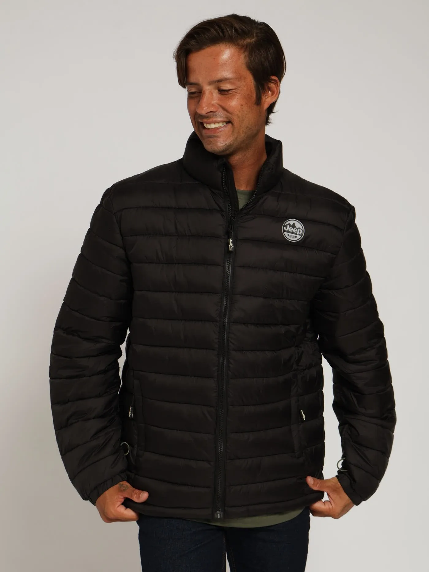 Long Sleeve Puffer Jacket - Black