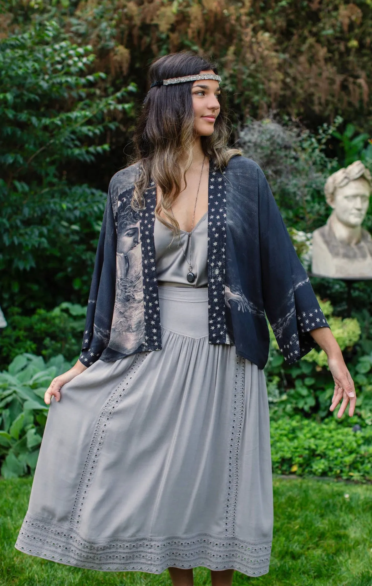 Love Conquers All Cropped Kimono Jacket