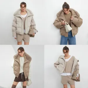 Luxurious Beige Puffer Vest