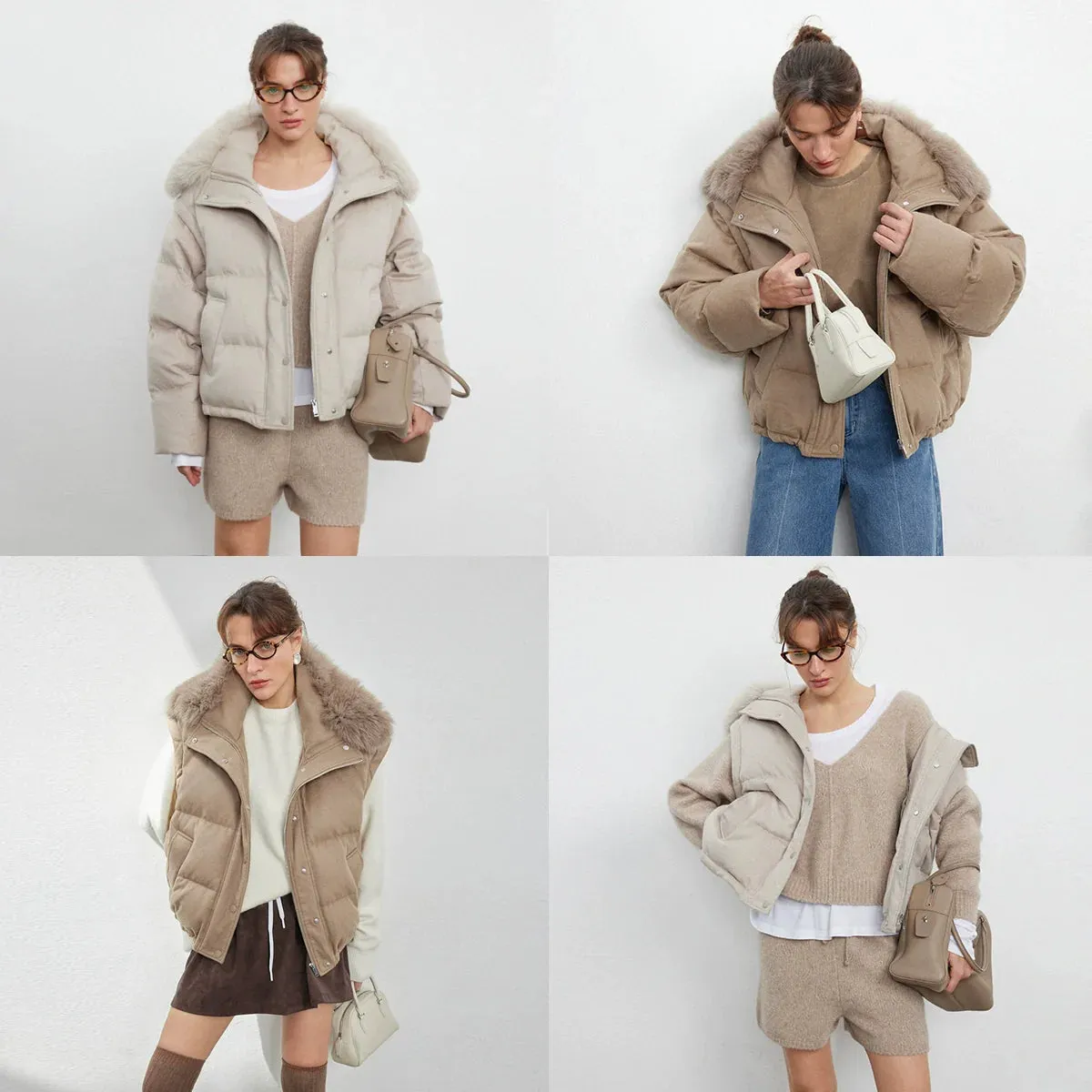 Luxurious Beige Puffer Vest