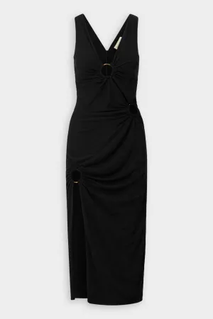 Maddy Midi Dress in Black
