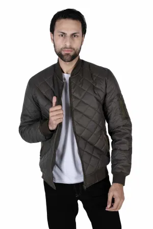Men olive Daimond full sleeves jacket