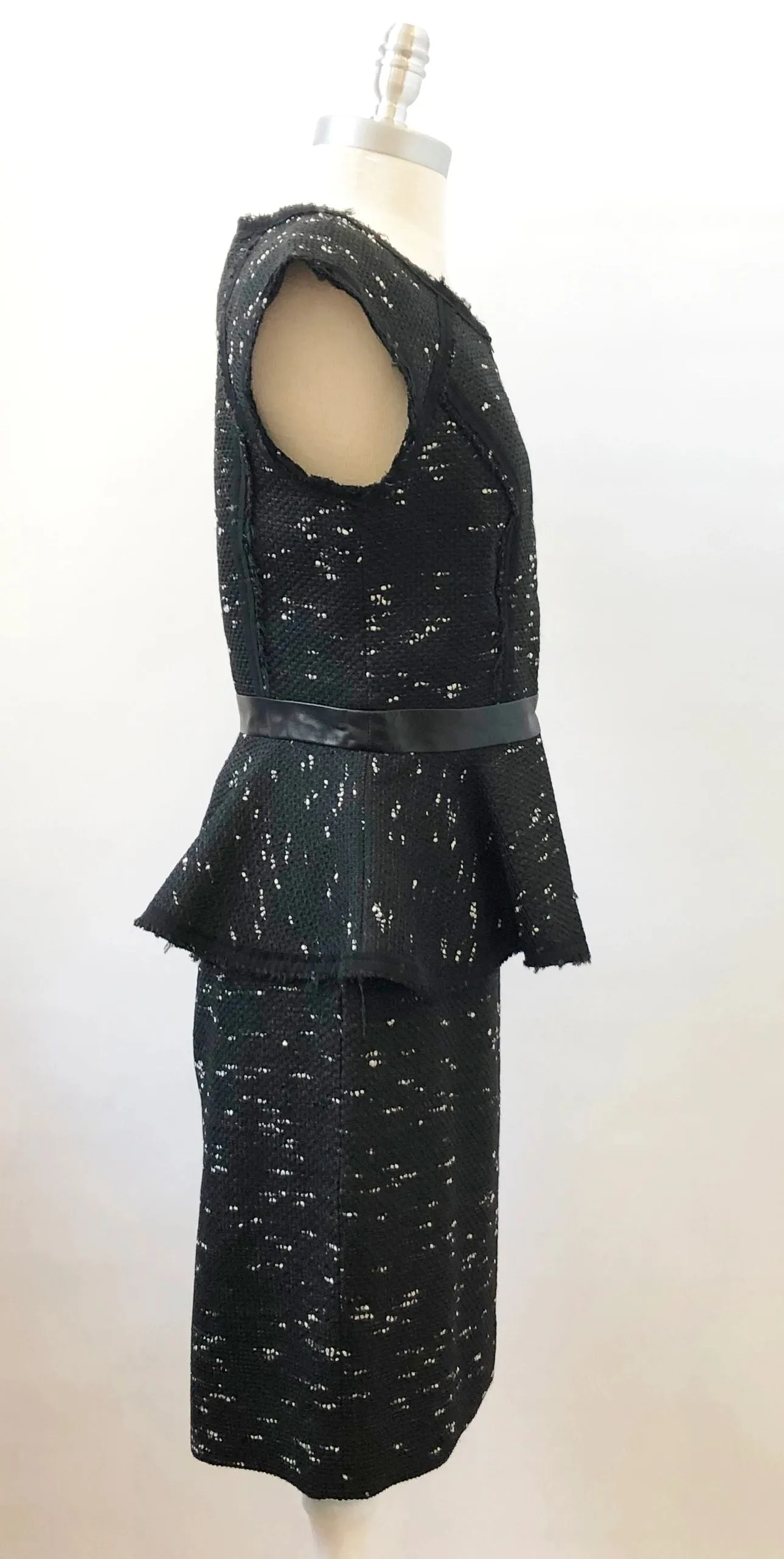 Milly Leather Trim Skirt Set Size 4
