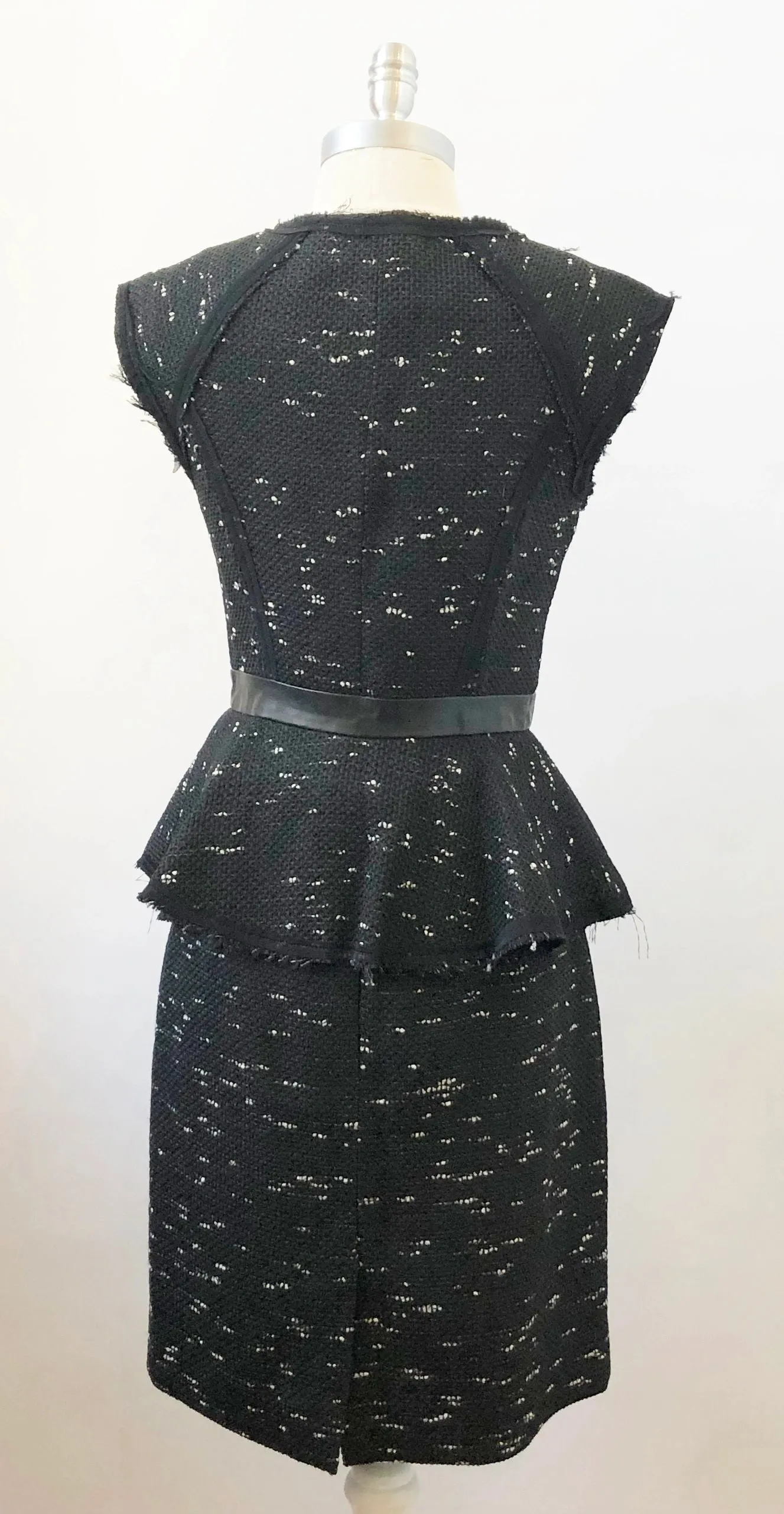Milly Leather Trim Skirt Set Size 4