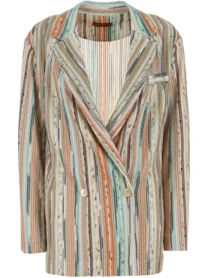 Missoni randig dubbelbröst blazerjacka