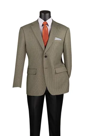 Modern Fit Houndstooth Pattern Jacket Olive BM-HT