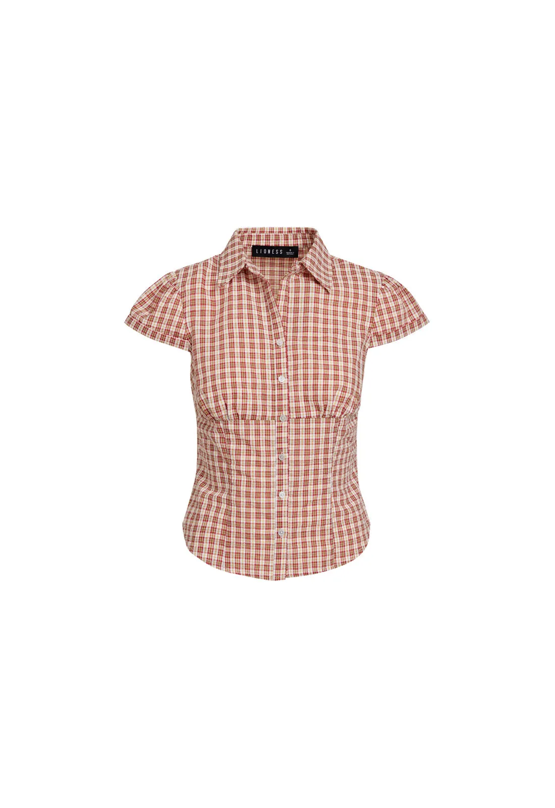 MON CHERI BLOUSE - PINK CHECK