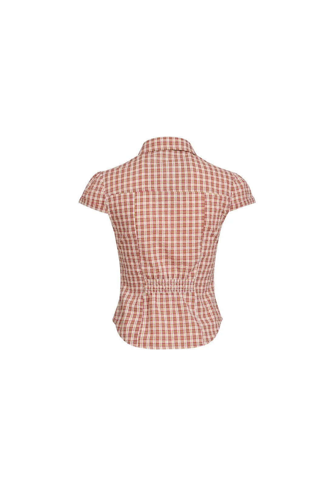 MON CHERI BLOUSE - PINK CHECK