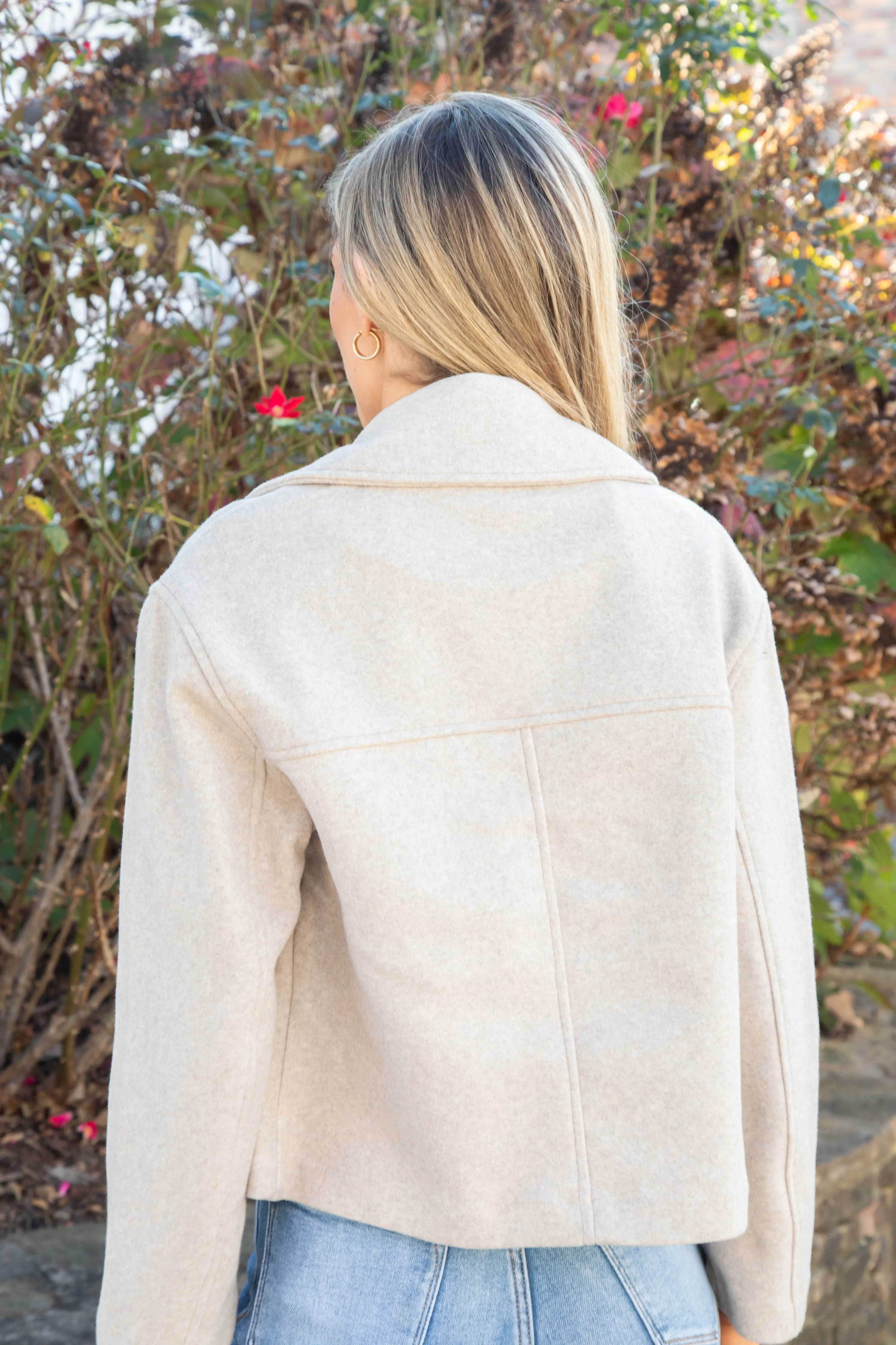Myka Double Breasted Jacket, Oatmeal