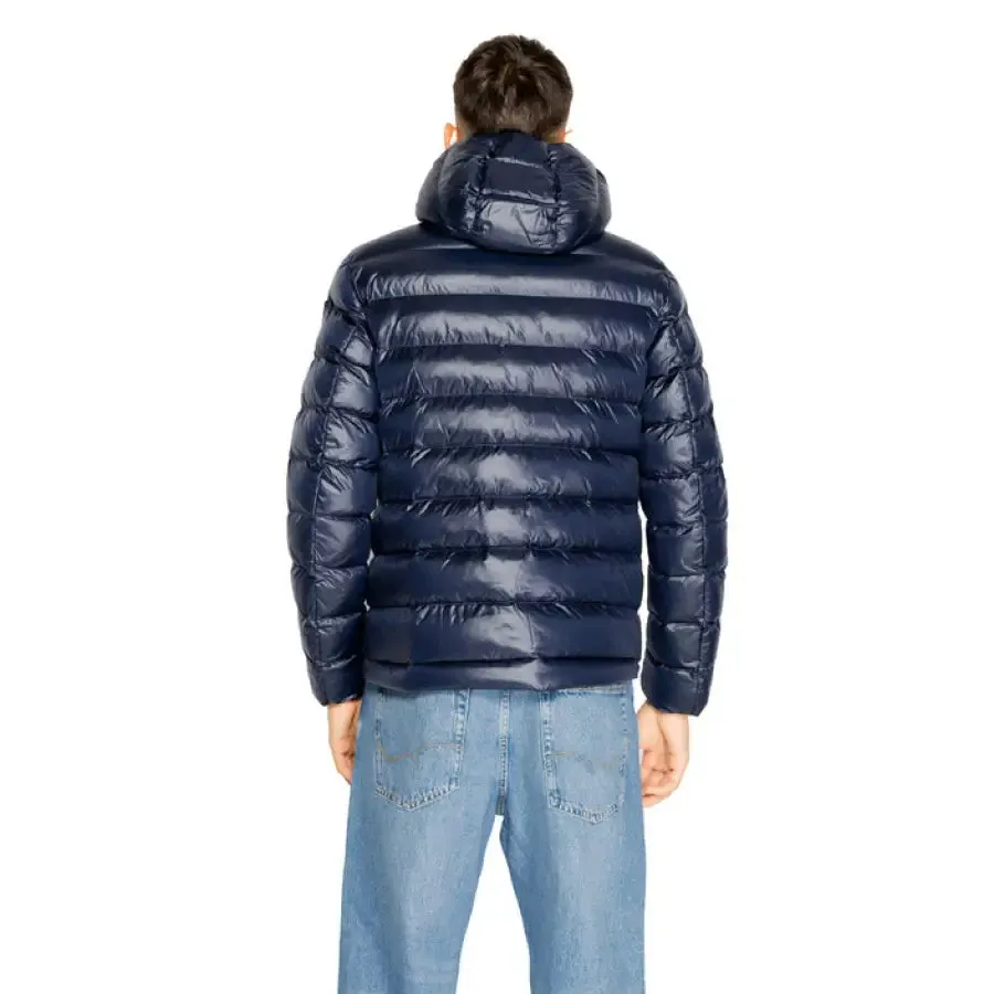 Navy Blue Hooded Puffer Jacket