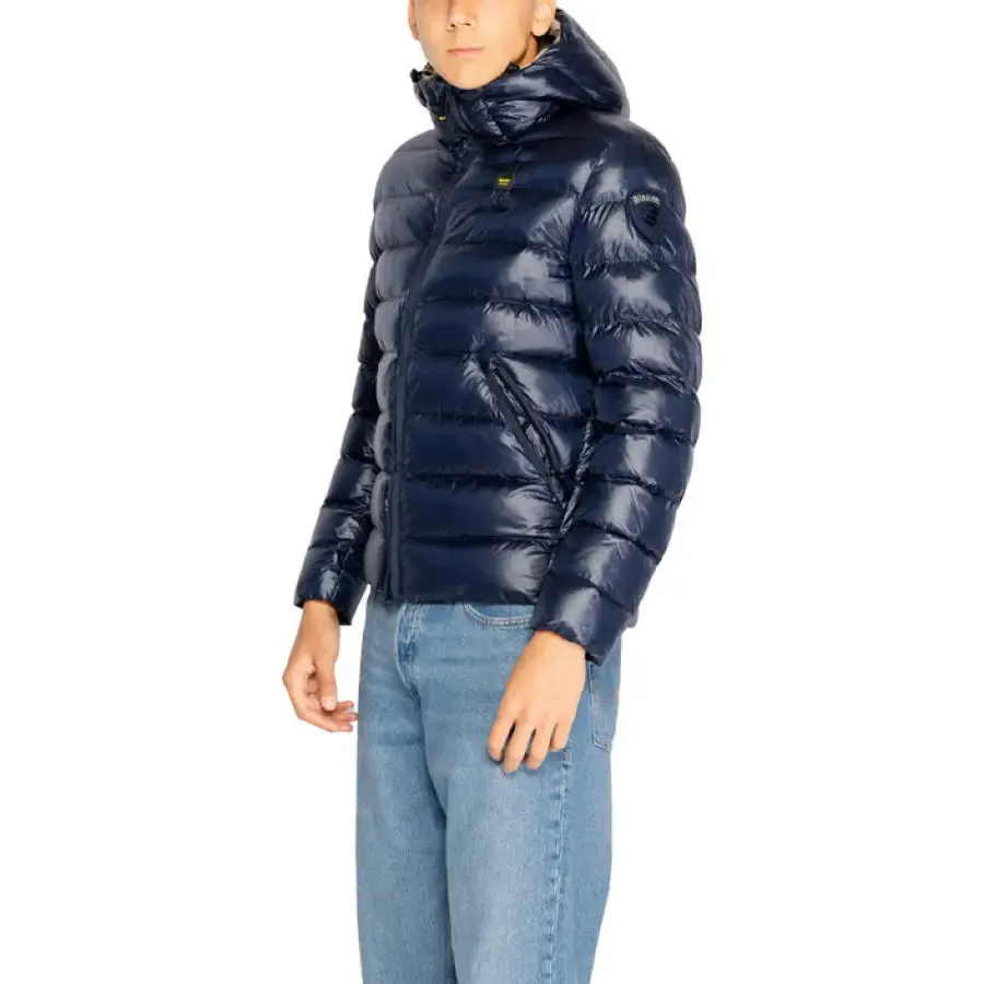 Navy Blue Hooded Puffer Jacket