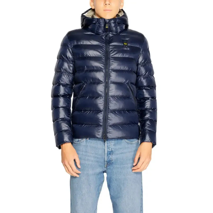 Navy Blue Hooded Puffer Jacket