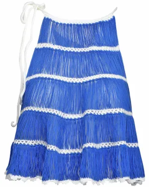 Navy Crochet Bonbon Halter Top