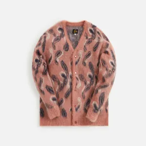 Needles Mohair Cardigan - Argyle Pink