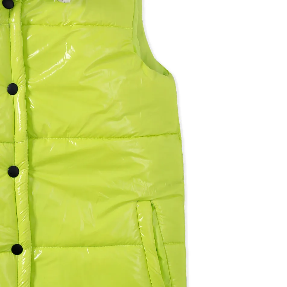 Neon Sherling Collar Puffer Jacket
