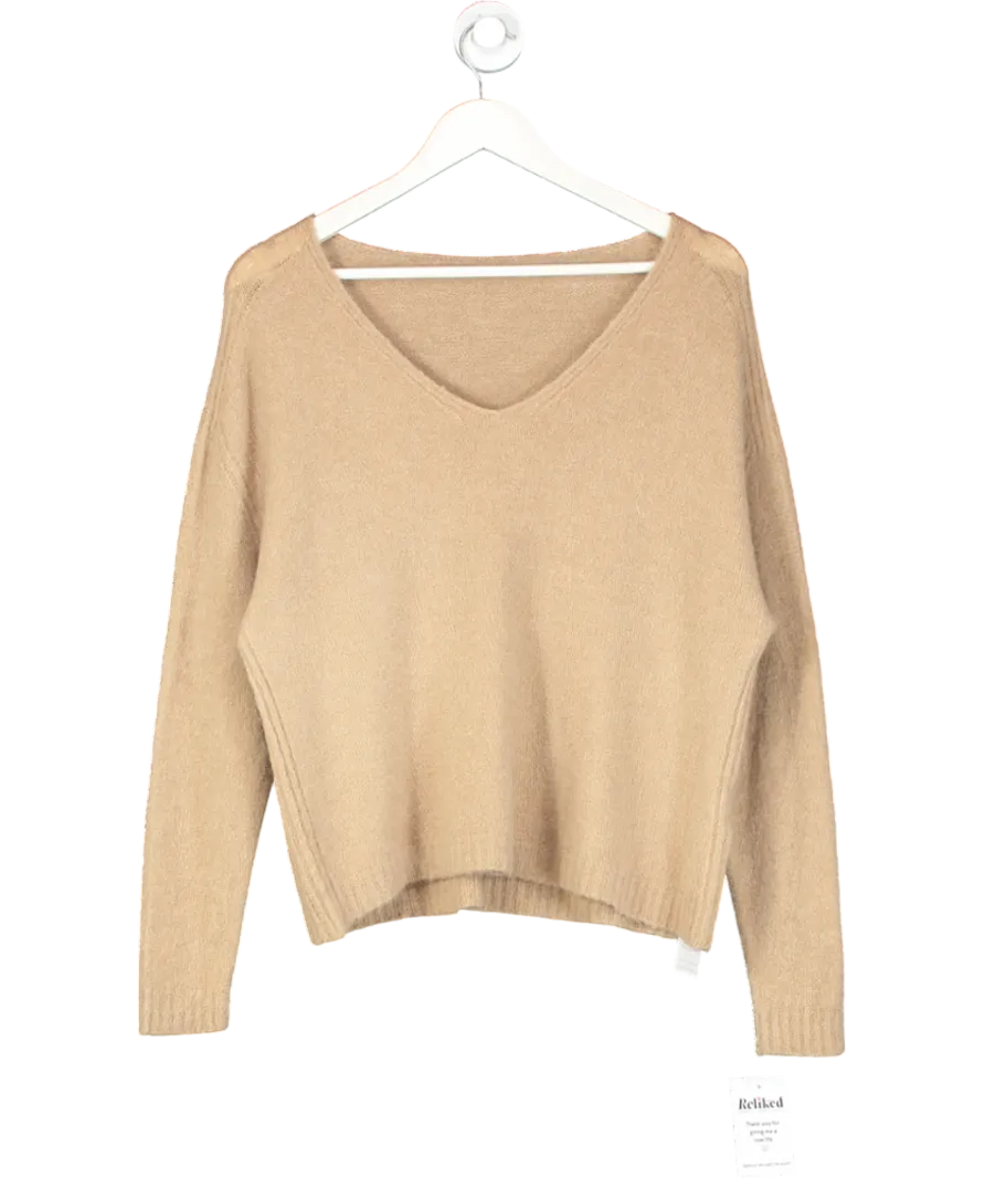 No.1 George Street Beige Charlie Knit In Camel UK S