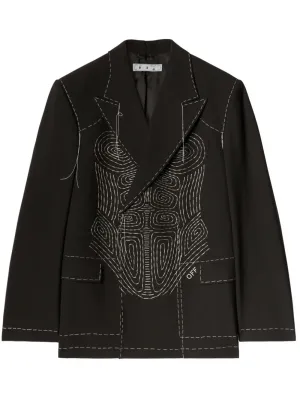 Off White Jackets Black