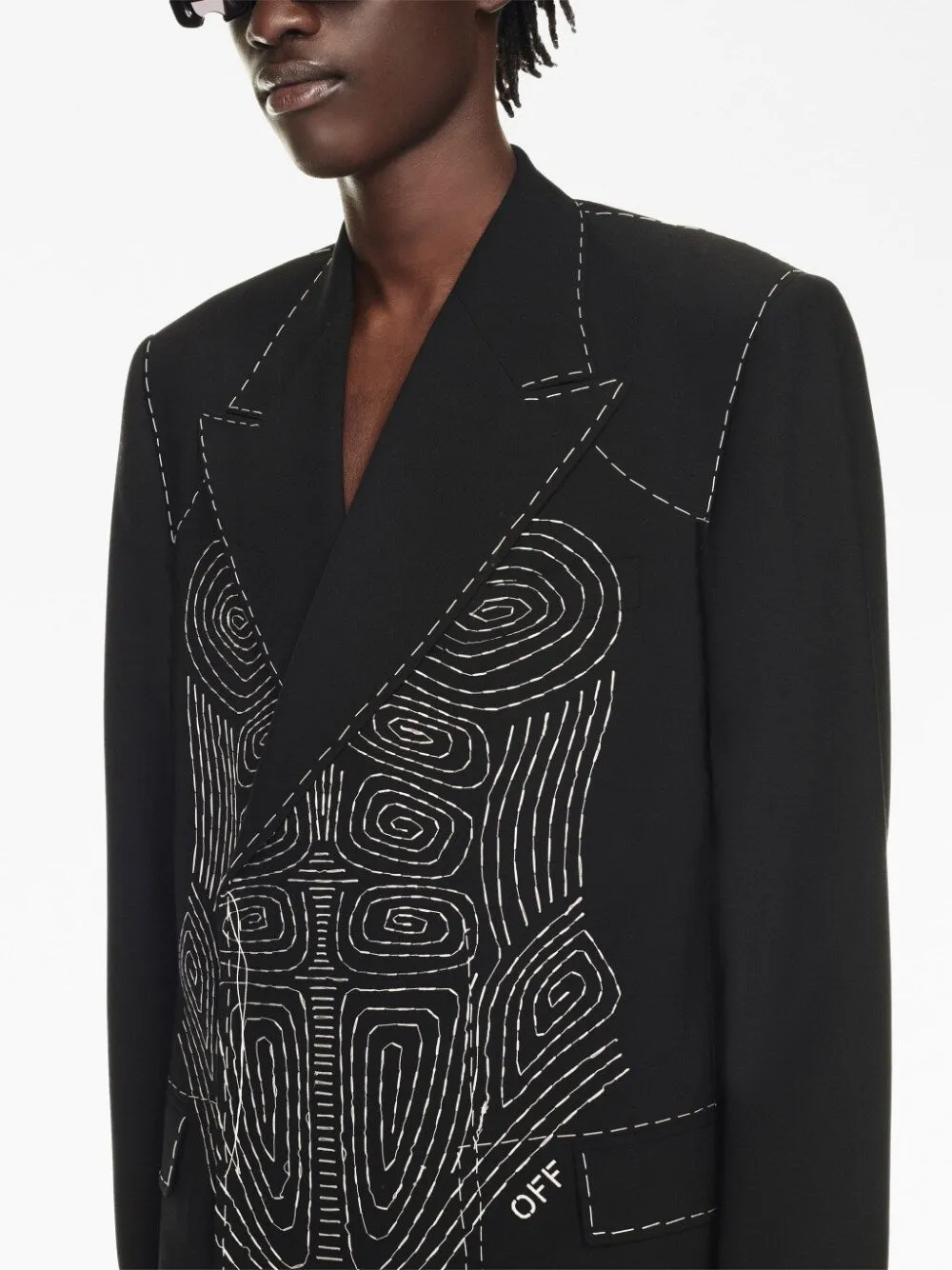 Off White Jackets Black