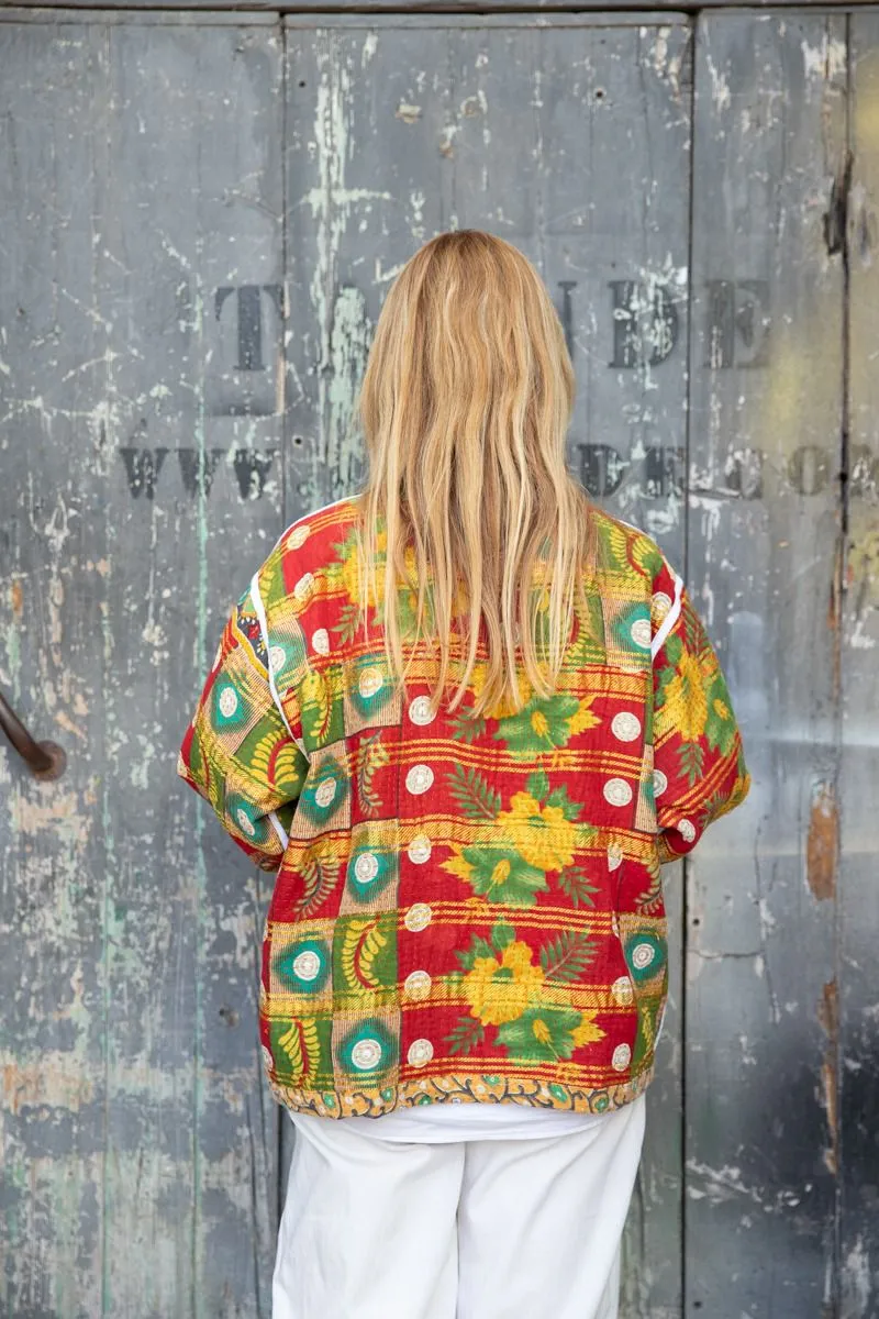 Old Kantha reversible short jacket