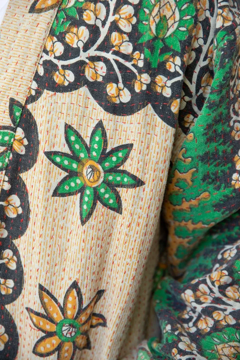 Old Kantha reversible short jacket