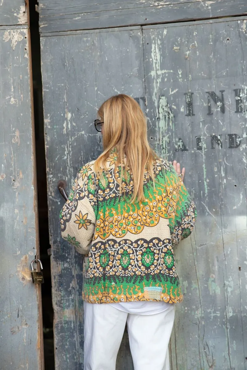Old Kantha reversible short jacket